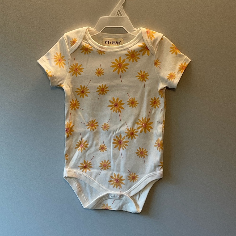 Yellow Floral Baby Bodysuit